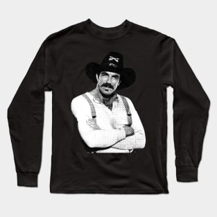 Tom Selleck Halftone Long Sleeve T-Shirt